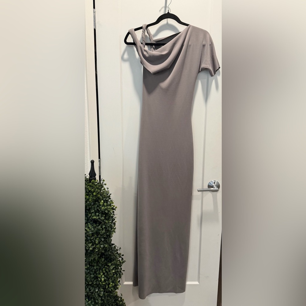 Chic One Shoulder Gray Dress